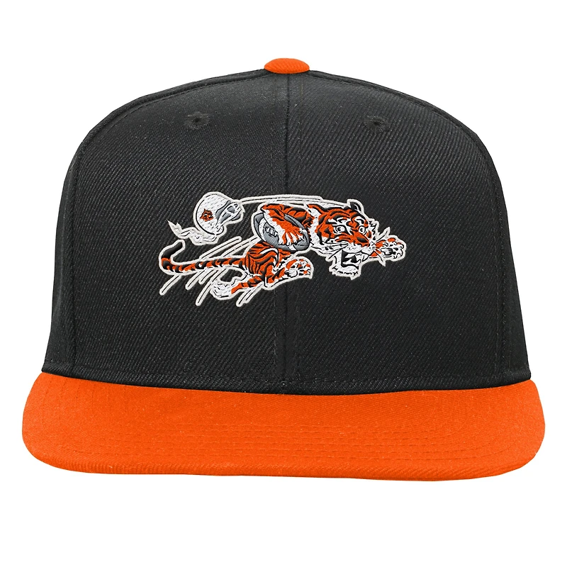 Casquette Snapback bicolore noire Mitchell & Ness pour jeunes de l'équipe des Bengals de Cincinnati