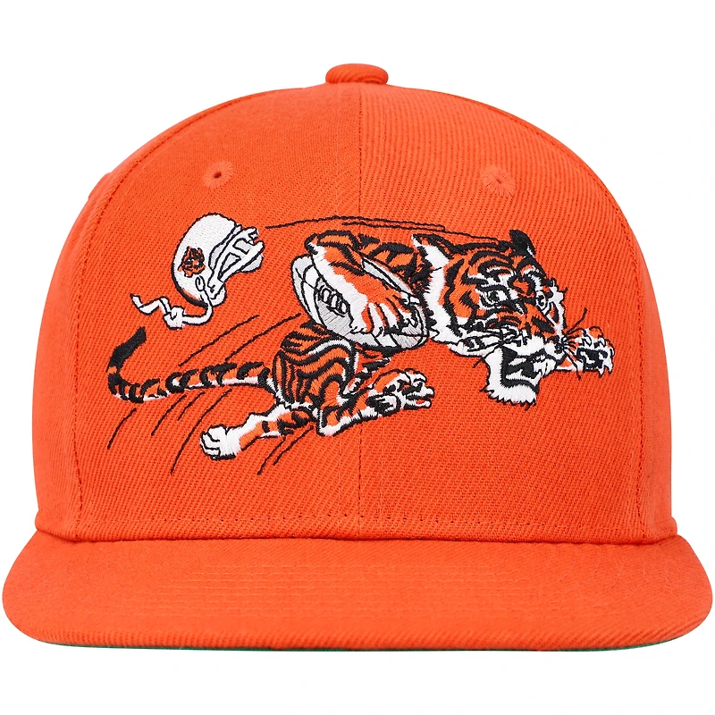 Casquette pour jeune Mitchell & Ness Orange Cincinnati Bengals Gridiron Classics Ground Snapback