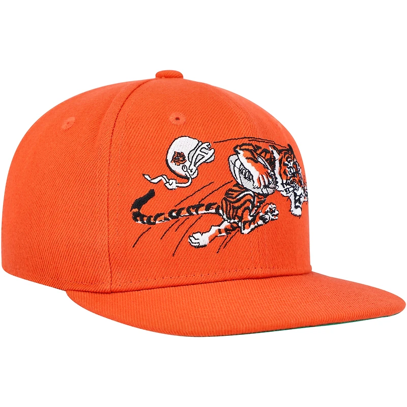 Casquette pour jeune Mitchell & Ness Orange Cincinnati Bengals Gridiron Classics Ground Snapback