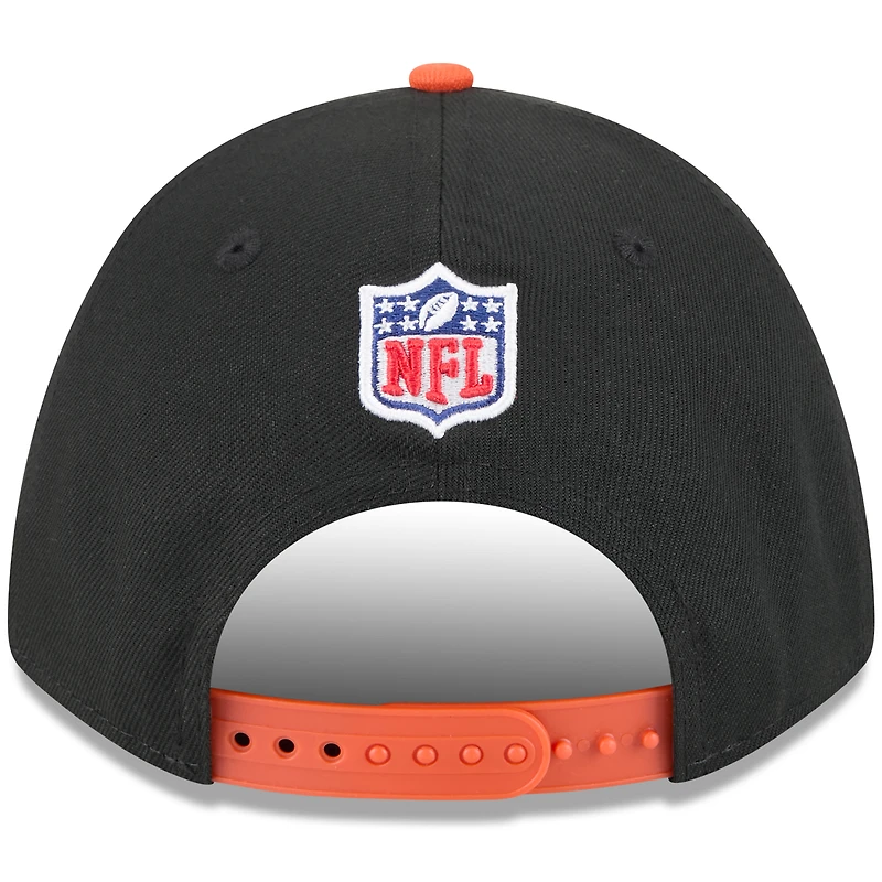Youth New Era Black/Orange Cincinnati Bengals 2025 NFL Draft 9FORTY A-Frame M-Crown Adjustable Hat