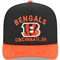 Youth New Era  Black/Orange Cincinnati Bengals 2025 NFL Draft A-Frame 9FIFTY Snapback Hat