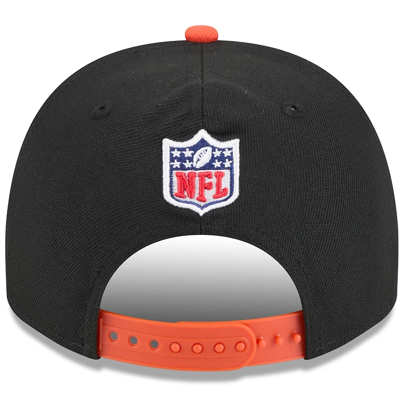 Youth New Era  Black/Orange Cincinnati Bengals 2025 NFL Draft A-Frame 9FIFTY Snapback Hat