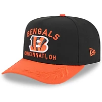 Youth New Era  Black/Orange Cincinnati Bengals 2025 NFL Draft A-Frame 9FIFTY Snapback Hat