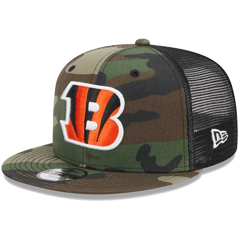 Casquette New Era Camo Cincinnati Bengals Main Trucker 9FIFTY Snapback pour jeune