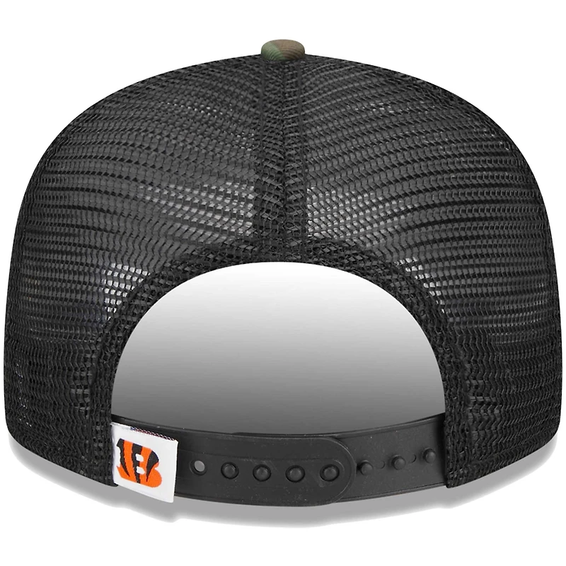 Casquette New Era Camo Cincinnati Bengals Main Trucker 9FIFTY Snapback pour jeune
