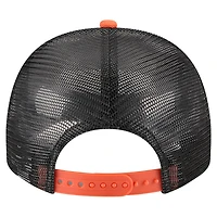 Youth New Era Cream/Black Cincinnati Bengals Banner 9FIFTY A-Frame Adjustable Trucker Hat