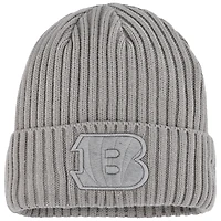 Bonnet en tricot à revers pour jeune New Era gris chiné Cincinnati Bengals Color Pack