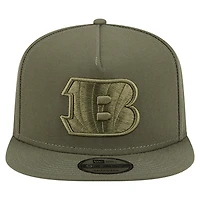Casquette snapback A-Frame 9FIFTY olive Cincinnati Bengals pour jeune New Era