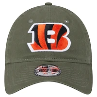 Casquette ajustable New Era Olive Cincinnati Bengals Main 9TWENTY pour jeunes