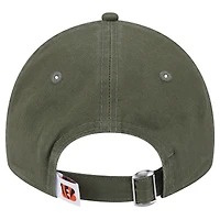 Casquette ajustable New Era Olive Cincinnati Bengals Main 9TWENTY pour jeunes
