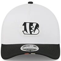 Youth New Era  White/Black Cincinnati Bengals 2025 NFL Training Camp A-Frame 9FORTY Adjustable Hat