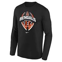 T-shirt de performance à manches longues Nike noir pour jeune Cincinnati Bengals Primetime Legend Icon