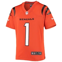 Maillot de match Nike Ja'Marr Chase orange pour jeunes des Bengals Cincinnati