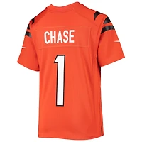 Maillot de match Nike Ja'Marr Chase orange pour jeunes des Bengals Cincinnati