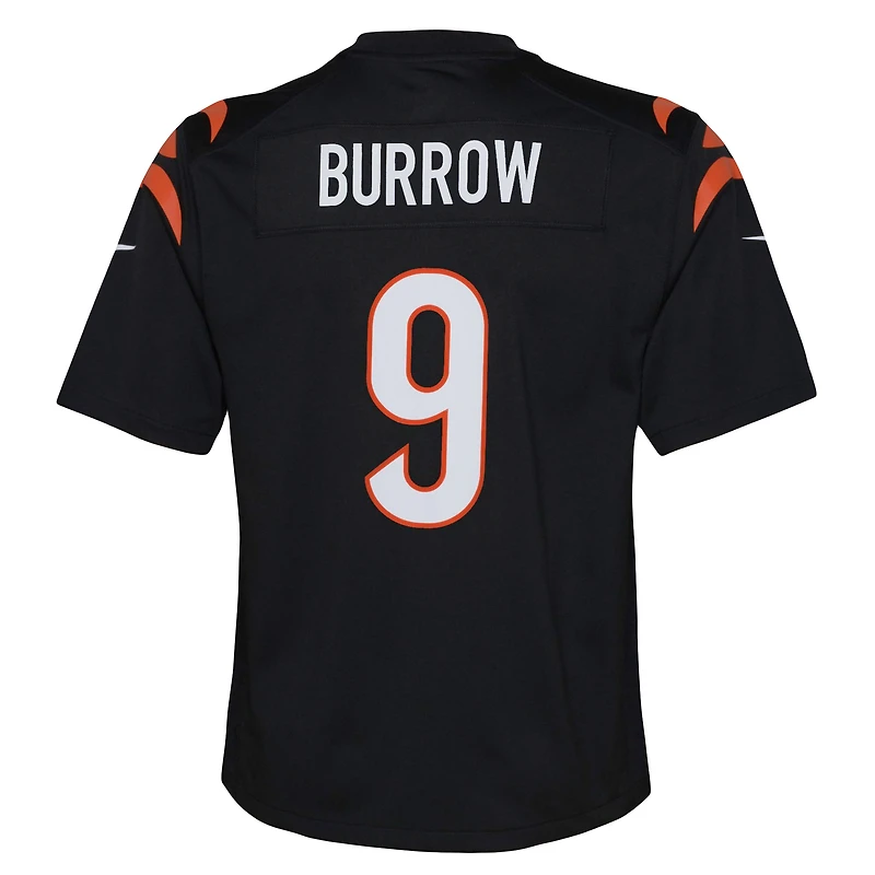 Jeu Nike Joe Burrow noir pour jeunes des Bengals de Cincinnati - Maillot