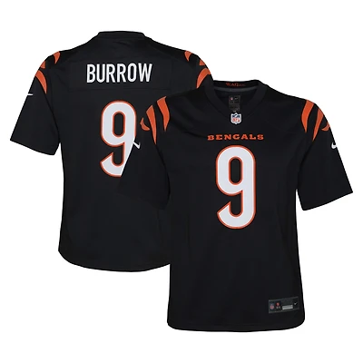 Jeu Nike Joe Burrow noir pour jeunes des Bengals de Cincinnati - Maillot