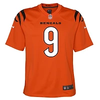 Youth Nike Joe Burrow Orange Cincinnati Bengals Game Jersey