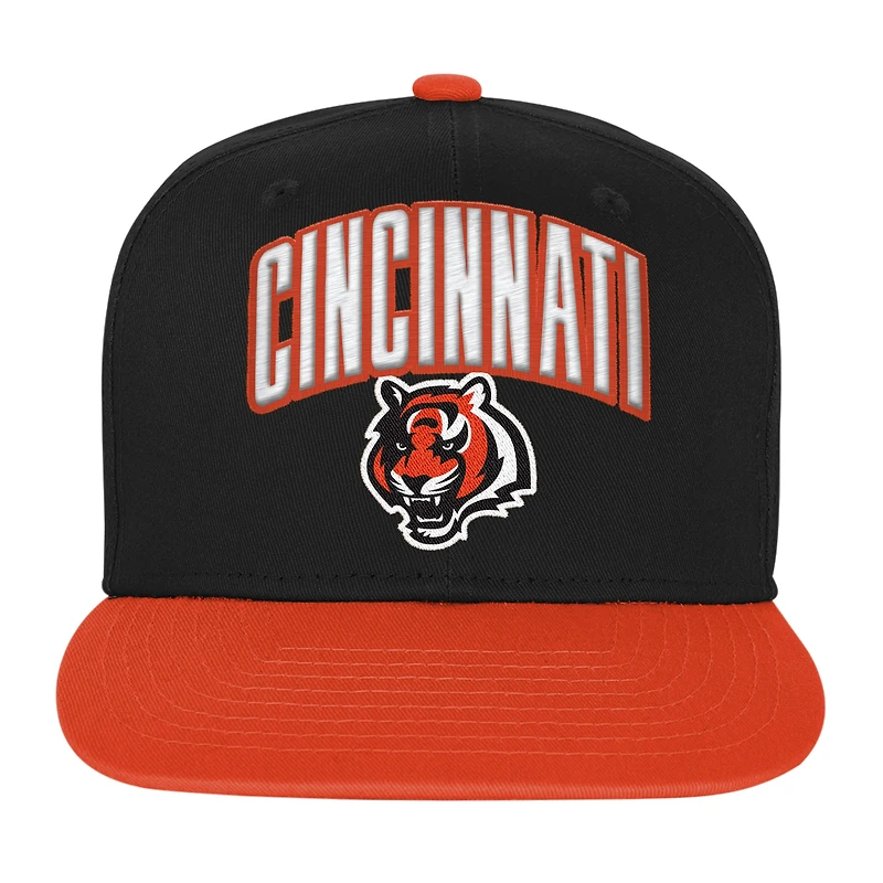 Youth Outerstuff Black Cincinnati Bengals Essentials Snapback Hat