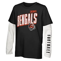 Youth Outerstuff Black Cincinnati Bengals the Mix T-Shirt Combo Set