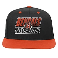 Youth Outerstuff Black Cincinnati Bengals Team Gradient Deadstock Snapback Hat