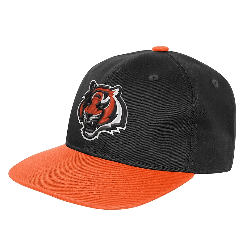 Youth Outerstuff  Black Cincinnati Bengals True Retro Adjustable Hat