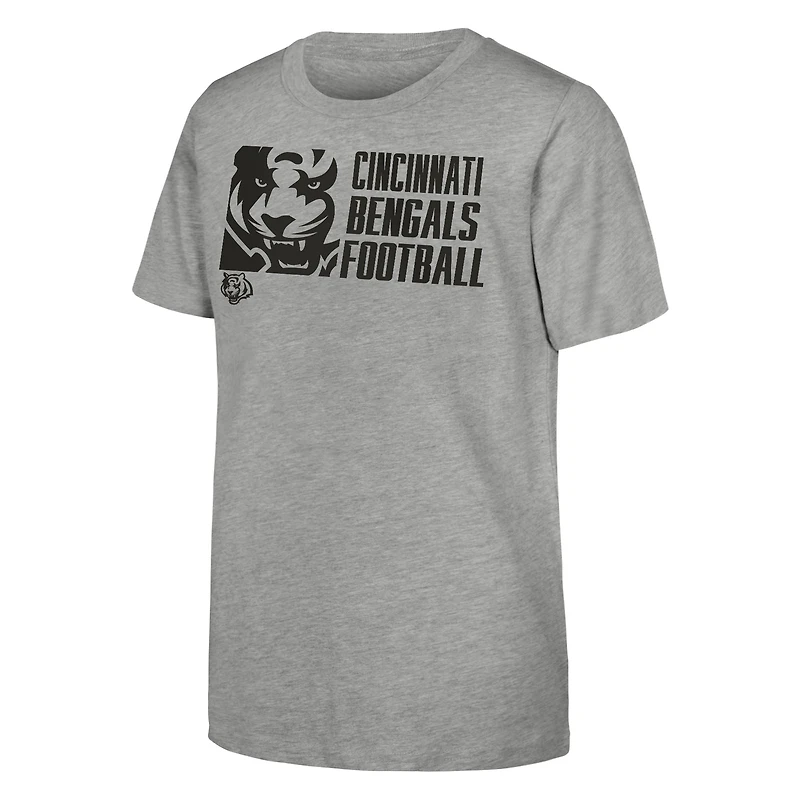 Youth Outerstuff Heather Gray Cincinnati Bengals Post Game T-Shirt