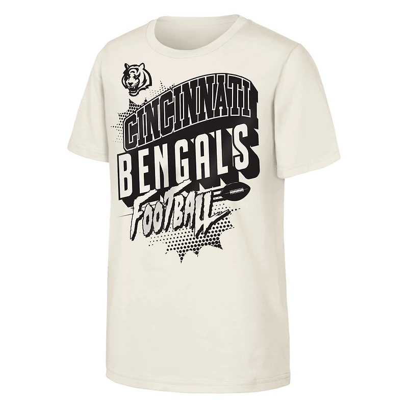 T-shirt Youth Outerstuff Natural Cincinnati Bengals Action Comic