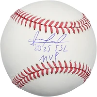 Balle de baseball autographiée par Alfredo Duno des Reds de Cincinnati avec inscription « MVP FSL 2025 »