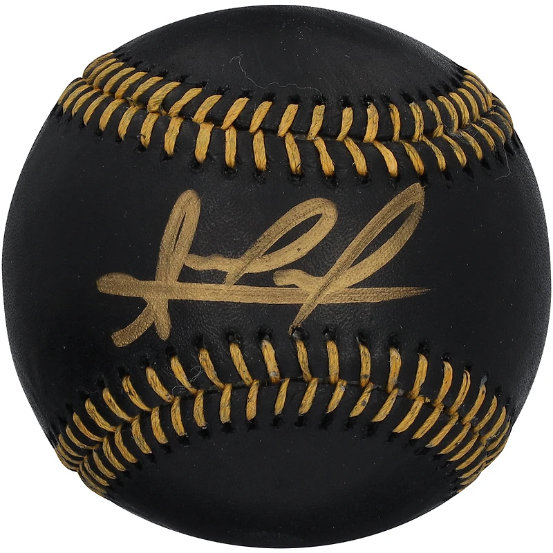 Balle de baseball en cuir noir autographiée par Alfredo Duno des Reds de Cincinnati