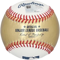 Balle de baseball en cuir or et blanc autographiée par Alfredo Duno des Reds de Cincinnati