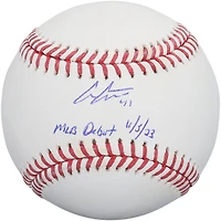 Balle de baseball autographiée par Andrew Abbott des Reds de Cincinnati avec inscription « Débuts en MLB le 5 juin 1923 »