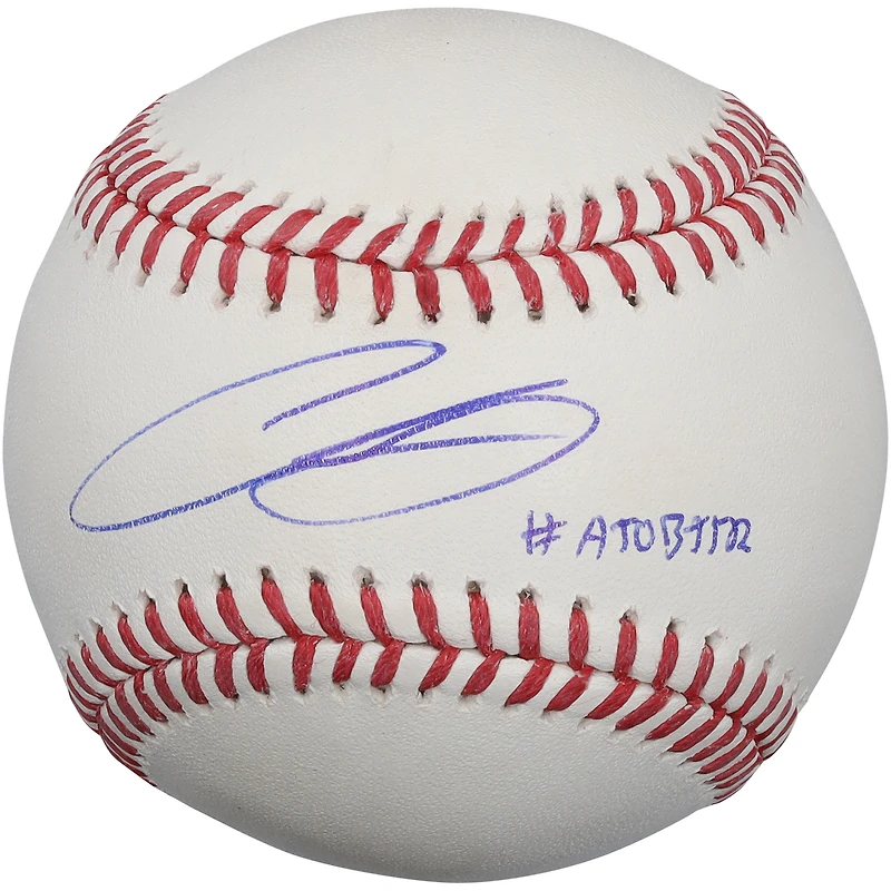Balle de baseball autographiée par Chase Burns des Reds de Cincinnati avec inscription « #ATOBTTR »