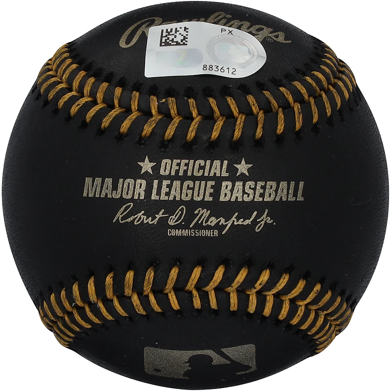 Balle de baseball en cuir noir autographiée par Chase Burns des Reds de Cincinnati