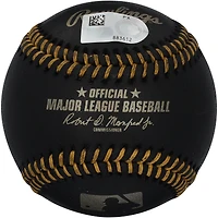 Balle de baseball en cuir noir autographiée par Chase Burns des Reds de Cincinnati