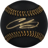 Balle de baseball en cuir noir autographiée par Chase Burns des Reds de Cincinnati