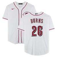 Maillot réplique blanc Nike autographié de Chase Burns, des Reds de Cincinnati