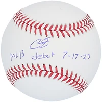 Ballon de baseball autographié par Christian Encarnacion-Strand des Reds de Cincinnati avec l'inscription « MLB Debut 7/17/23 »