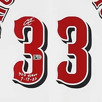 Maillot Nike blanc dédicacé par Christian Encarnacion-Strand des Reds de Cincinnati avec inscription « MLB Debut 7-17-23 »