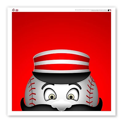 Cincinnati Reds Poster imprimé M. Redlegs 30,5 x 30,5 cm