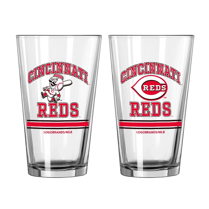 Cincinnati Reds 16oz. Pint Glass Two Pack