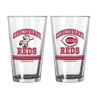 Cincinnati Reds 16oz. Pint Glass Two Pack