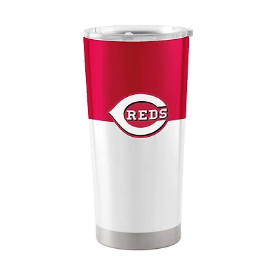 Rouges de Cincinnati 20 oz. Gobelet en acier inoxydable à blocs de couleurs