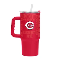 Verre à vin avec revêtement en poudre Replay de 24 oz des Reds de Cincinnati
