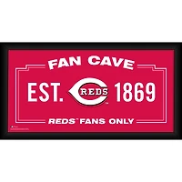 Cincinnati Reds Framed 10" x 20" Fan Cave Collage