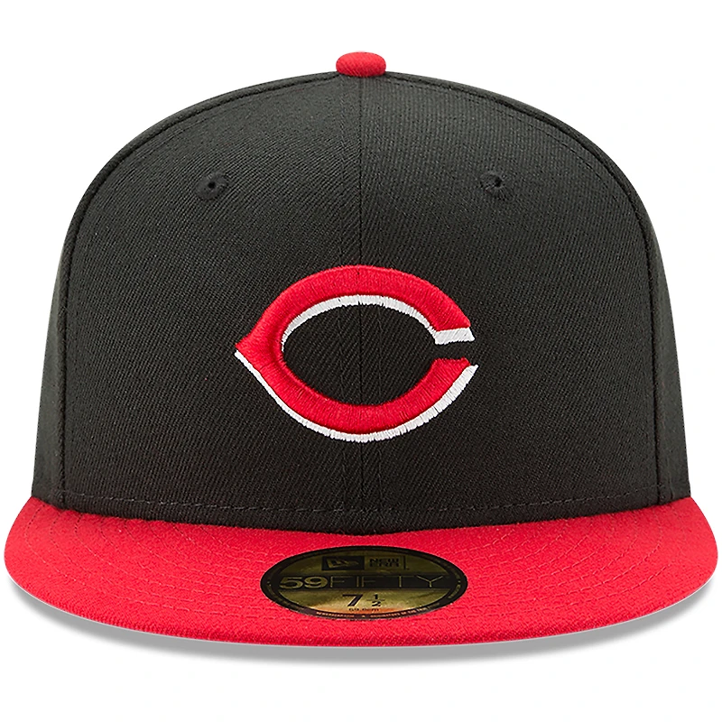 Cincinnati Reds New Era Authentic Collection On Field 59FIFTY - Fitted Structured Hat Black/Red