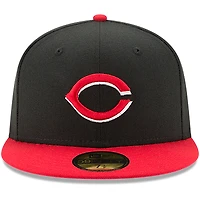 Cincinnati Reds New Era Authentic Collection On Field 59FIFTY - Fitted Structured Hat Black/Red