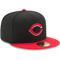 Cincinnati Reds New Era Authentic Collection On Field 59FIFTY - Chapeau structuré ajusté Noir / Rouge