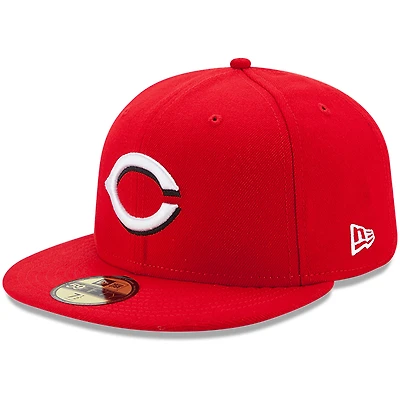 Cincinnati Reds New Era Youth Home Authentic Collection On-Field 59FIFTY - Fitted Hat Red