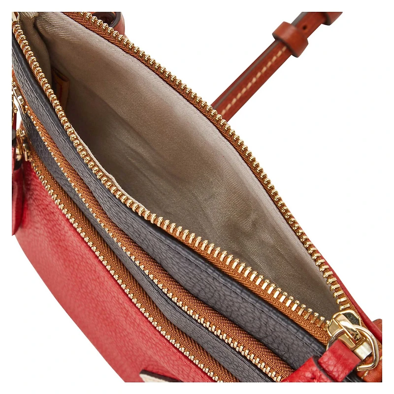 Dooney & Bourke Cincinnati Reds Infield Triple Zip Crossbody Purse