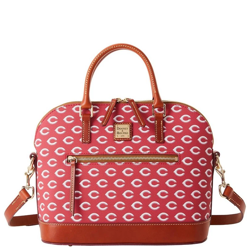 Dooney & Bourke Cincinnati Reds Signature Dôme Zip Satchel Purse